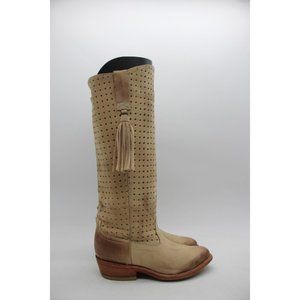 MISS SIXTY Pancho Women's EU Size 36.5 Beige Leather Cowboy Boots